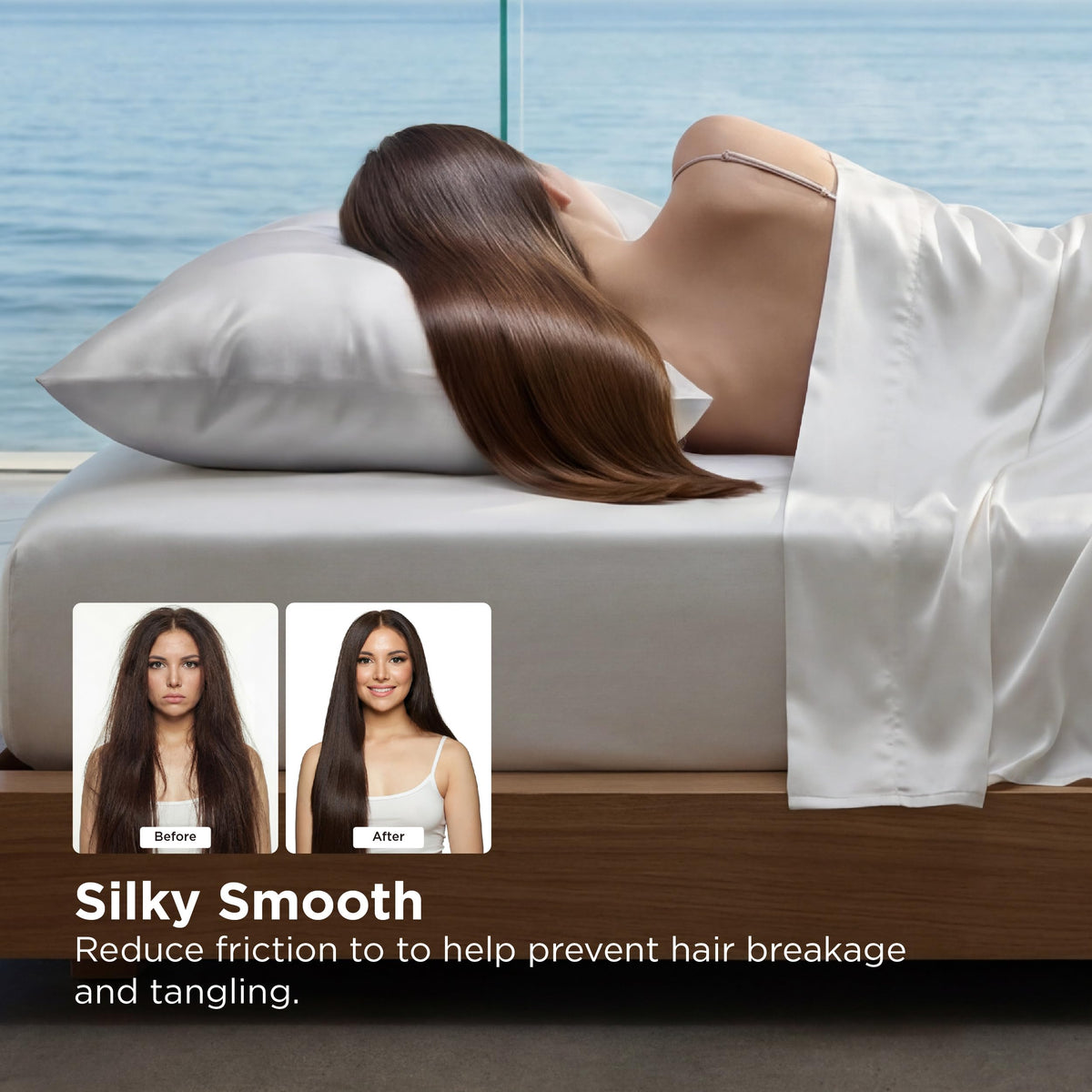 Bedsure Cooling Comforter Bundle Cooling Pillow Cases for Hot Sleepers with Dual-Sided Cool Tech, 2 Pack HA & Ceramides Infused Silky Cooling Pillowcases Soft for Skin & Hair, Grey, Twin & Standard