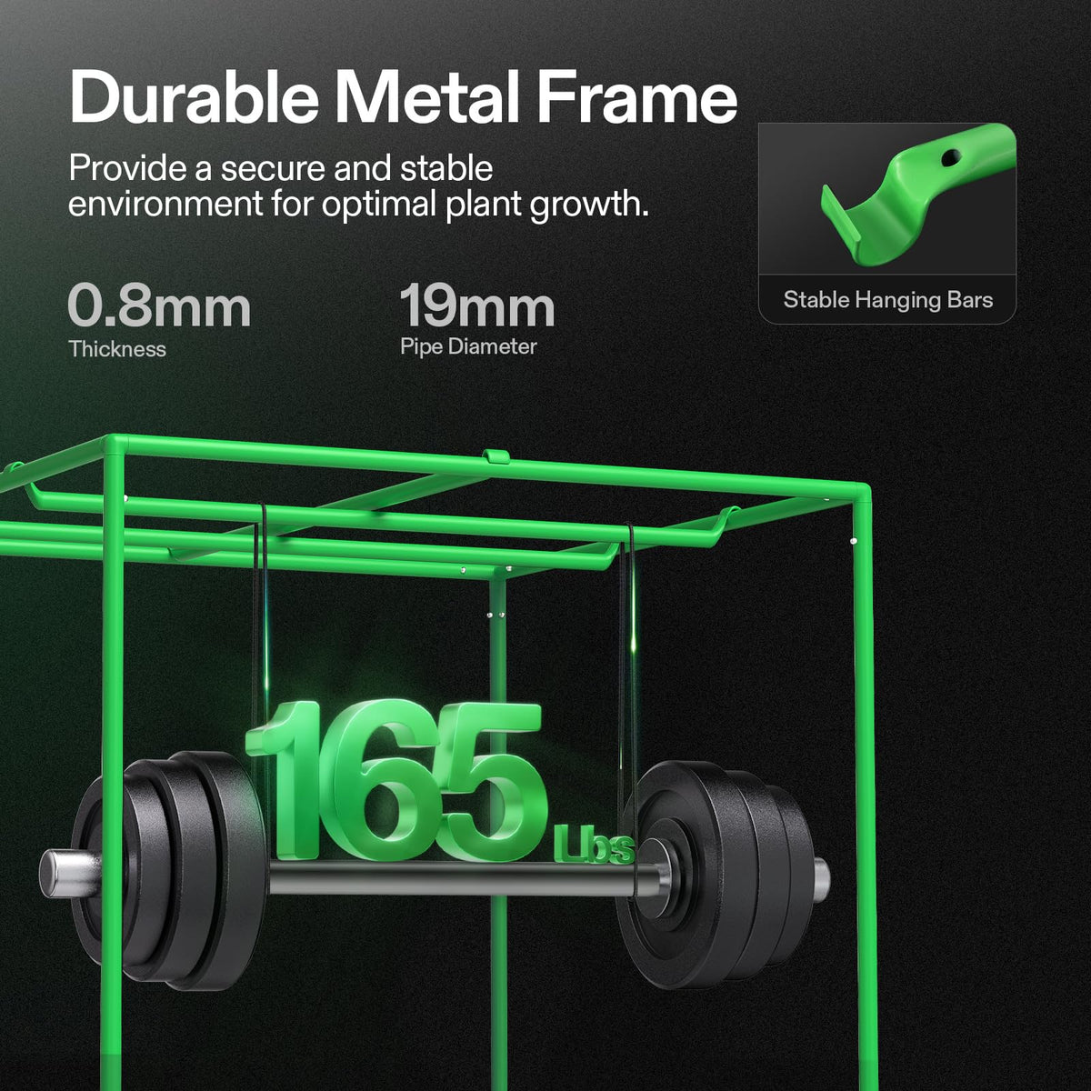 VIVOSUN AeroWave D4 and S558 5x5 Grow Tent, 60"x60"x80" High Reflective Mylar with Observation Window and Floor Tray