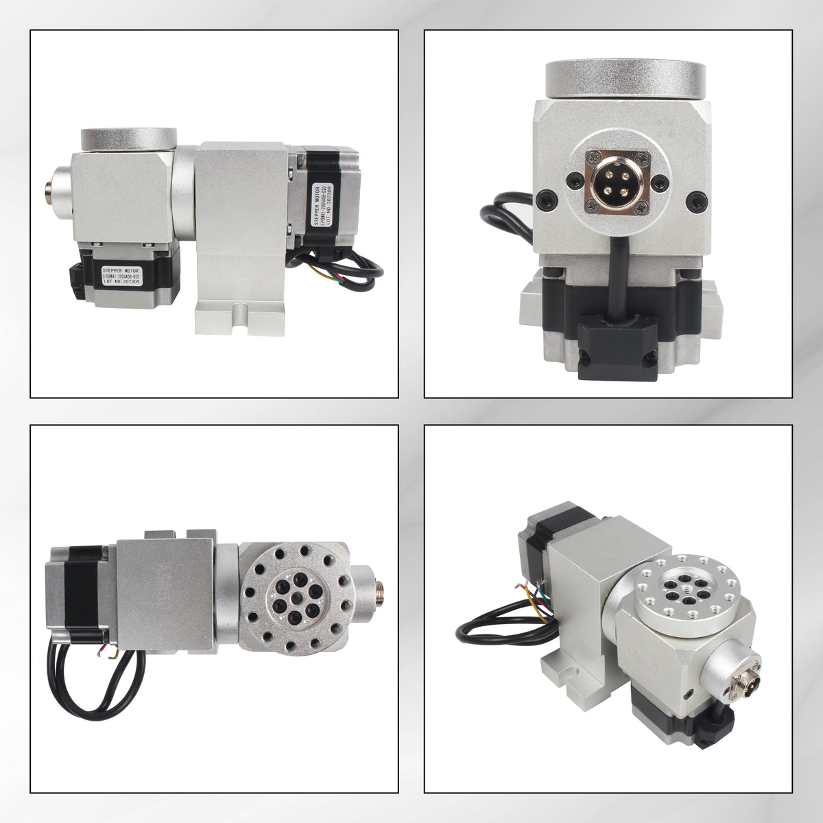 CNCTOPBAOS Rotation 5th Axis Rotary Table,CNC 4th Axis A Axis B C Axis Dividing Head,Waterproof Nema23 Stepper Motor,No Backlash Harmonic Reducer Gearbox 50:1 for CNC Router Engraving Milling Machine