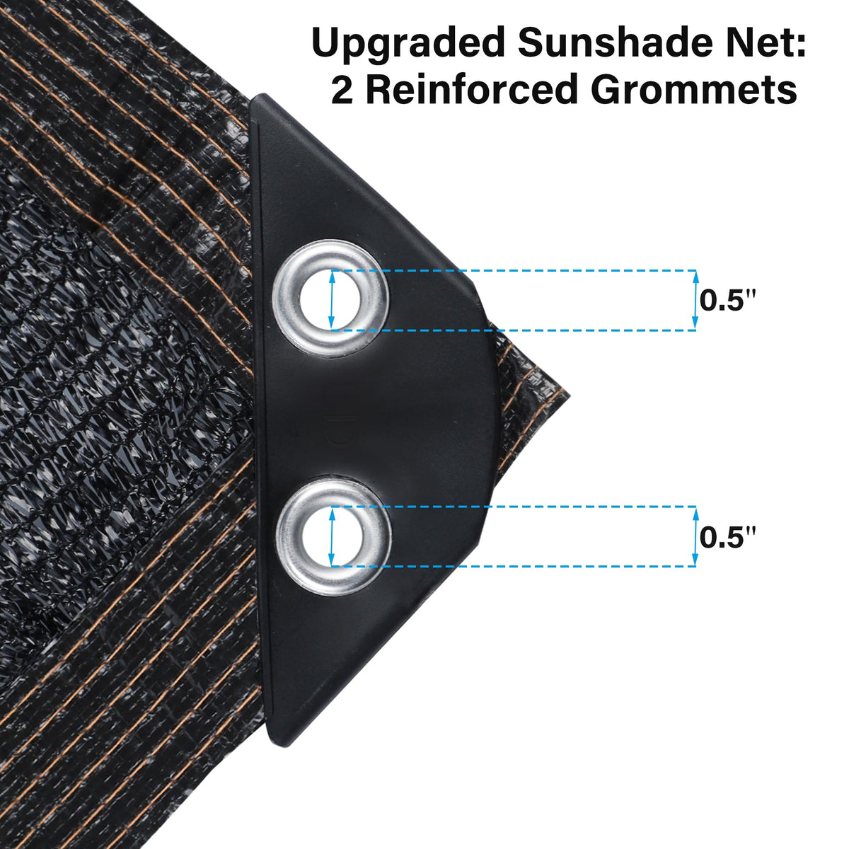 winemana Black Shade Cloth 40%, 30x50 FT Mesh Tarp - Garden Shade for Greenhouse, Patio, Vegetables, Plants Cover and Chicken Coops, Sun Shade Net for Outdoor Protection with Reinforced Grommets