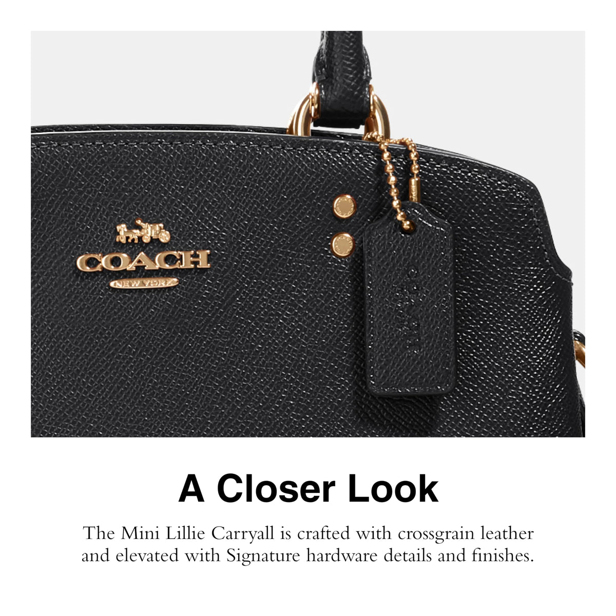 COACH Mini Lillie Carryall, Black