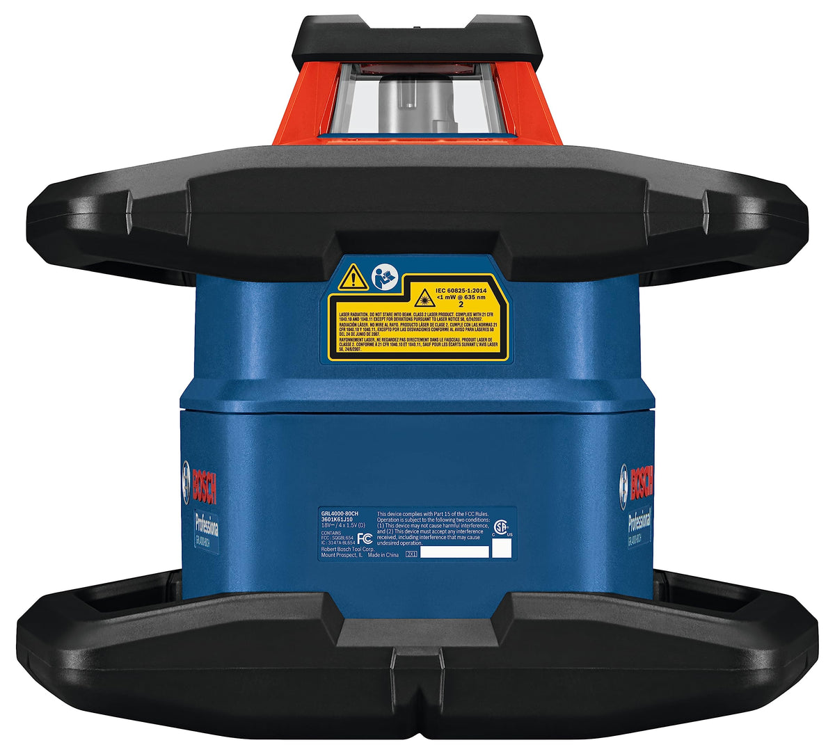 BOSCH GRL4000-80CHVK-S REVOLVE 18V Connected Self-Leveling Horizontal/Vertical Rotary Laser Kit, Includes Tripod, Grade Rod, Receiver, Battery Adapter, 4 D Batteries, Carrying Case, & Accessories