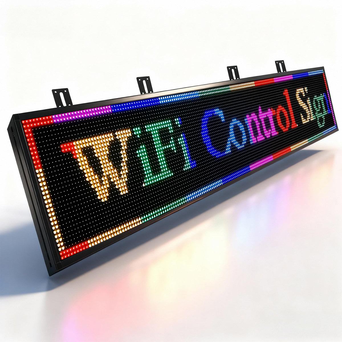 Outdoor P10 LED Scrolling Programmable Sign 77"x14", Bright High Visibility Digital Led Signage Displays, Message Signs for Business, Restaurant, Window Shop