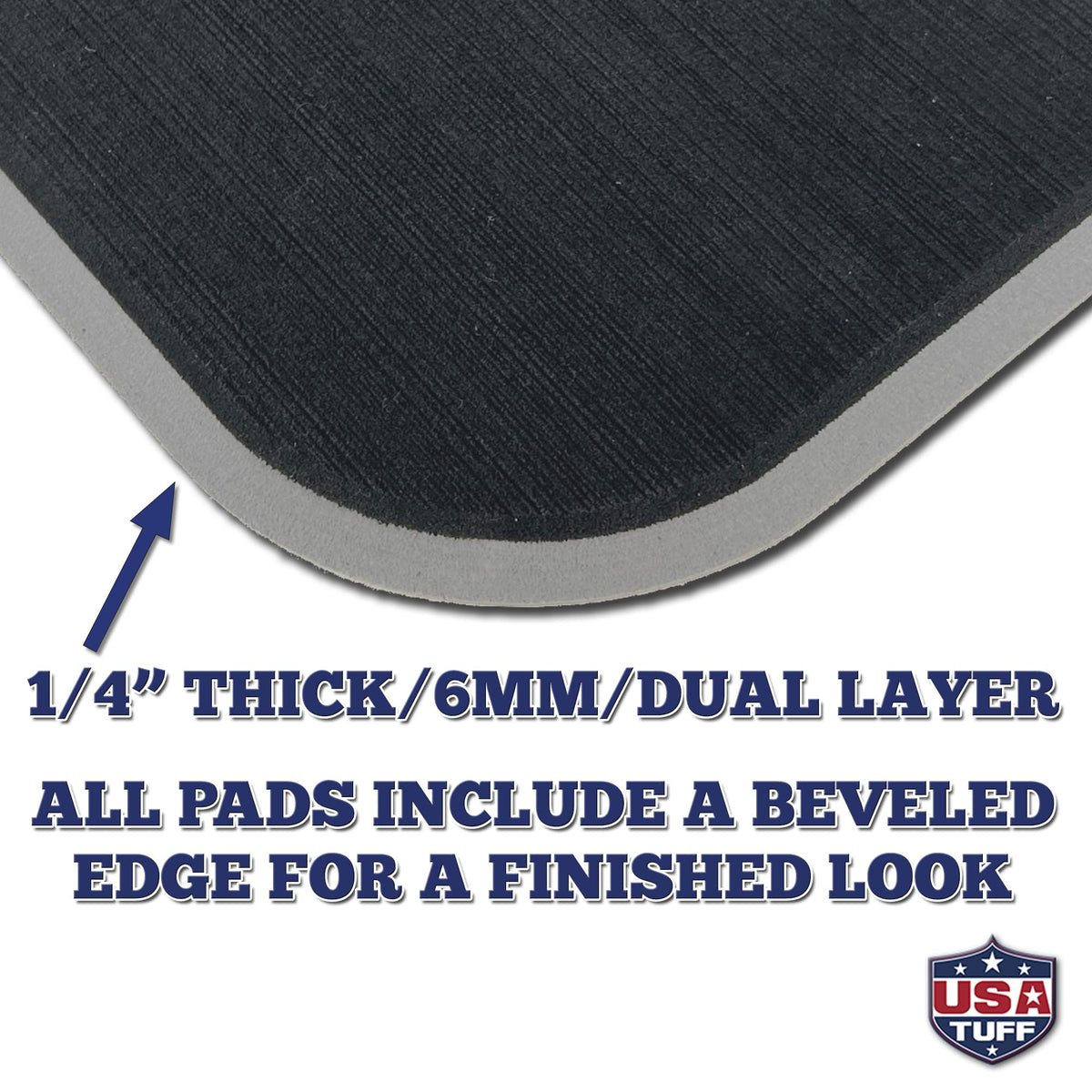 USATuff SeaDek EVA Mat Cooler Pad fits YETI 65 Tundra | Peel & Stick Application | Non Slip Comfort Accessories - US Flag (Black-StormGray)