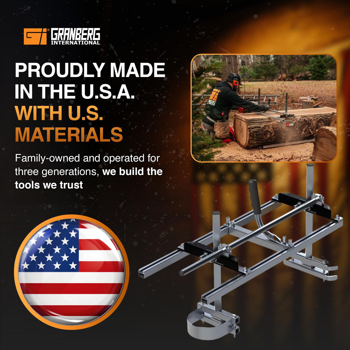 Granberg 30-Inch Alaskan MKIV Chainsaw Mill, G778-30,Portable Sawmill Timber Jig and Wood Cutting Guide for Chainsaw Lumber Milling, Slab Cutting for On-Site Milling Projects