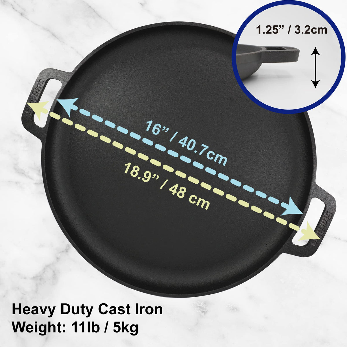 Camping Rocket Stove and 16 Inch Cast Iron Griddle Pizza Pan by StarBlue