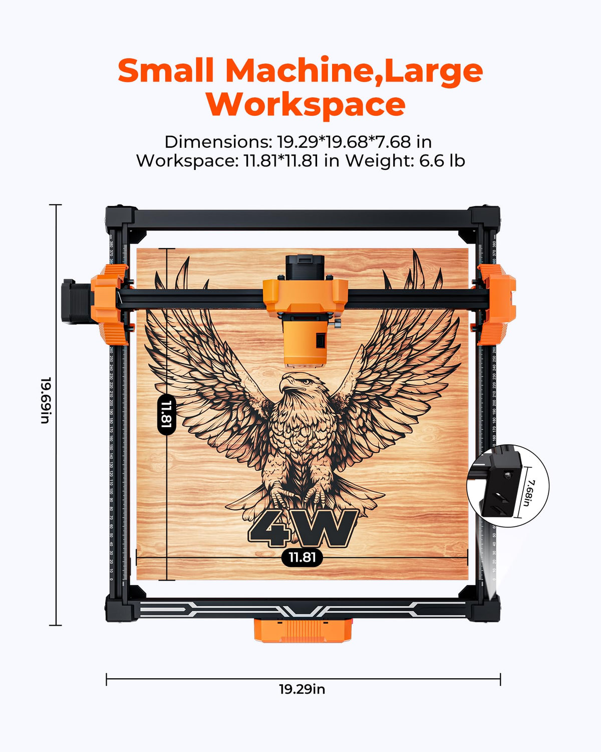 ACMER Laser Engraver Machine, S2 4000mW Lazer Engraving Machine with 300x300mm Working Area, Laser Cutter for Wood, Acrylic, Leather, DIY Crafts & Small Business