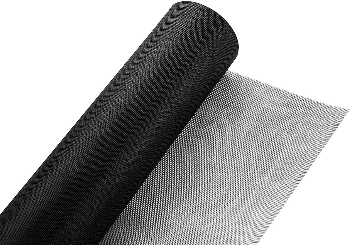 Fiberglass Window Screen Roll 84" x 100' Continuous Roll UV Protection Install and Repair Door and Window Screen(84" x 100', Black)