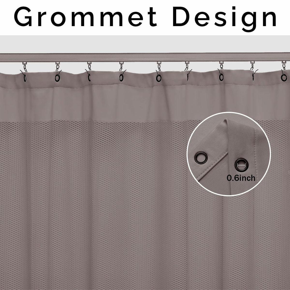 ABBRIGE Flame Retardant Hospital Curtain Hanging Medical Privacy Room Divider Cubicle Curtains for Room Separation - Meets for Fire Retardant Testing According to NFPA-701 (1 Panel, Grey, 12x8ft)