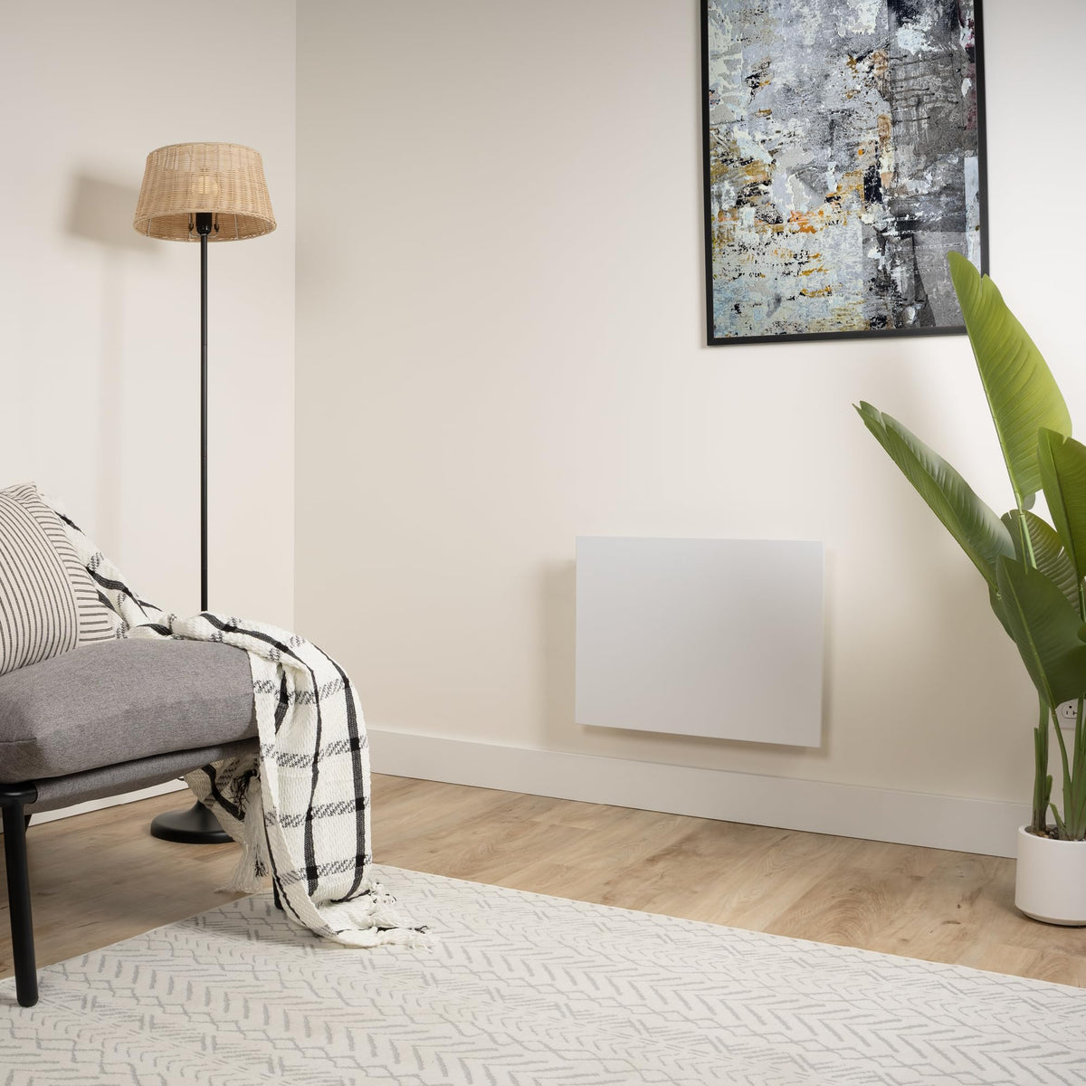 Stelpro Mirage High-End Wall Convector Heater – 1000W / 240V (750W / 208V) – 23 1/2″ W × 18″ H – Ultra-Quiet Fast Heating – Discreet and Elegant – Built-In Electronic Thermostat (AMIR1002W)– White