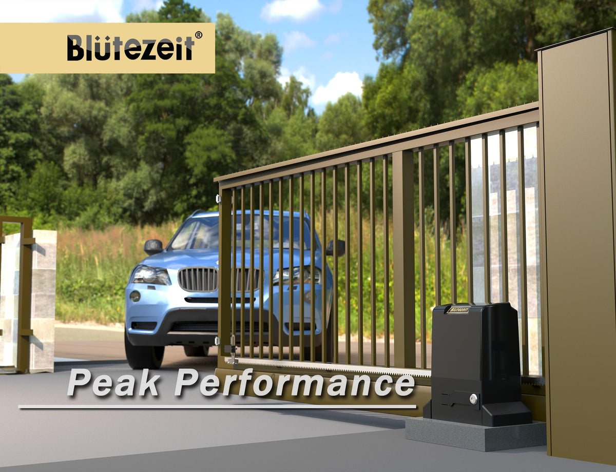 Blütezeit 6300lb WiFi Sliding Gate Opener App Control, Extra Heavy Duty Automatic Slide Gate Motor Rack Driven with 2 Remote Controls & IR Sensor Complete Hardware Kits for Rolling Driveway Gates