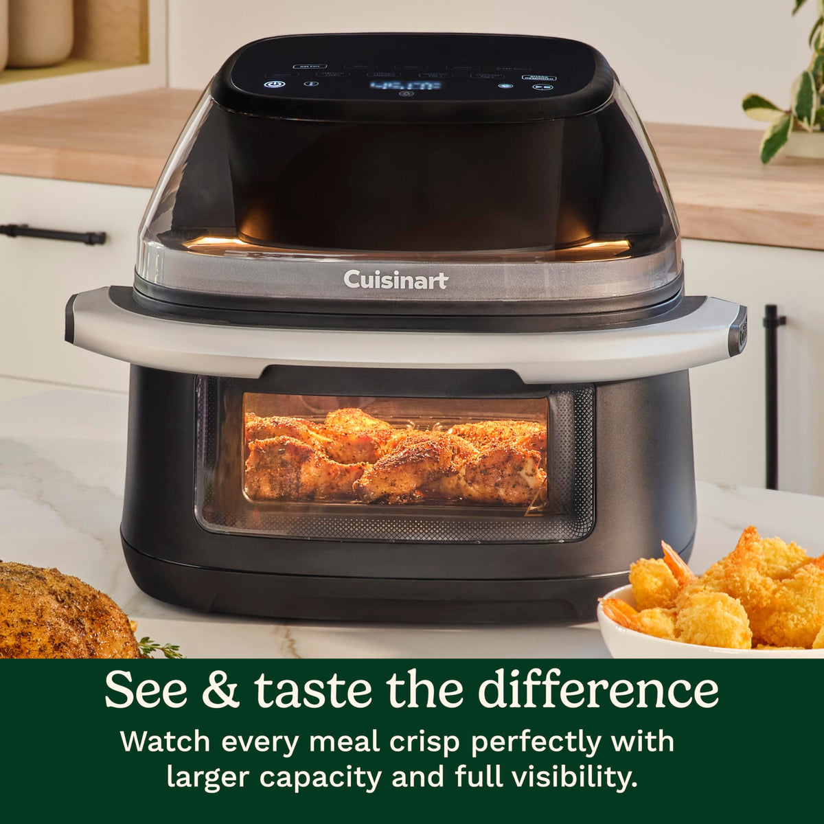 Cuisinart ClearView Large 9-Quart Basket Air Fryer with ClearView Window, Digital Control Panel, 5 Functions, 3 Air Fry Presets, 2 Custom Presets, Easy Clean, PFAS-Free, 3 -Year Warranty, AFC-9