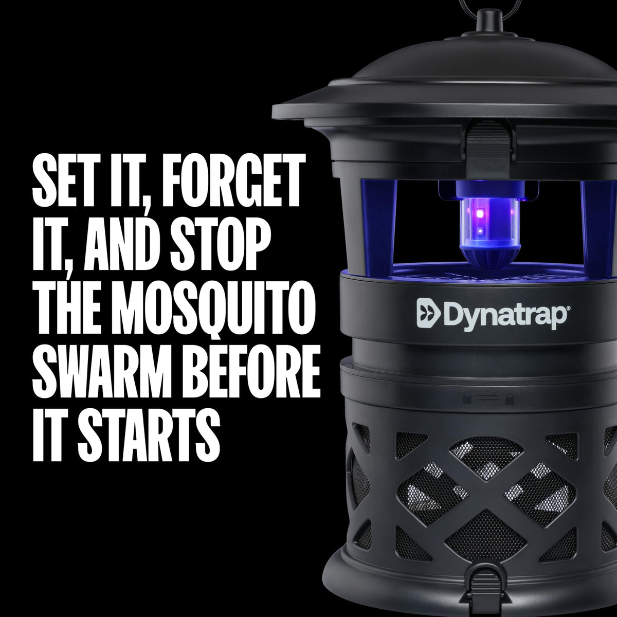Dynatrap DT2030SR Fly Traps Outdoor - Mosquito & Flying Insect Killer for 1 Acre – Kills Mosquitoes, Flies, Gnats, Wasps - Bug Zapper Alternative - Black