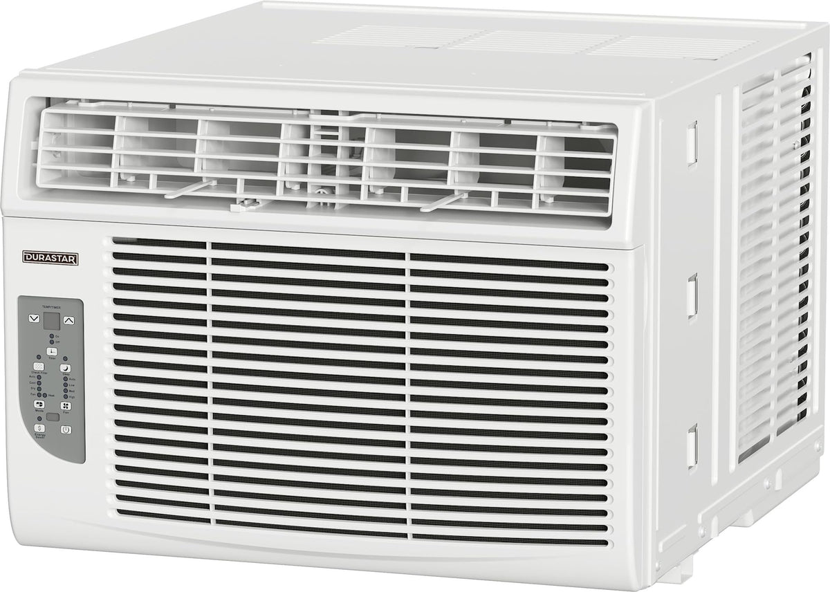 Durastar DRWHC081XNA1 8,000 BTU 115V Window Air Conditioner with 3500 BTU Supplemental Heating and Remote Control - White