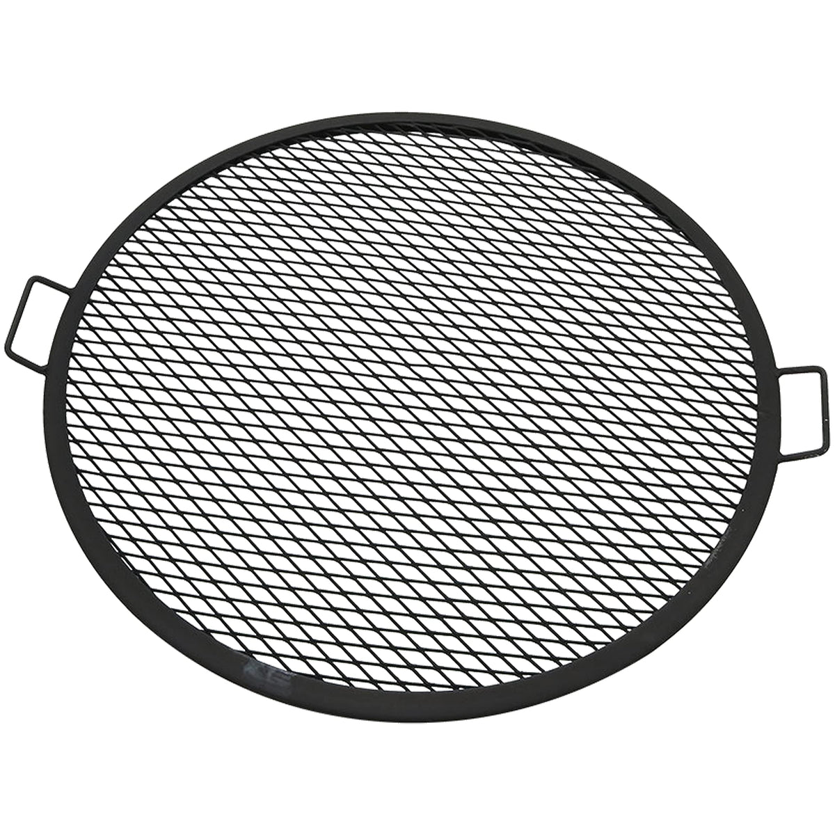 Sunnydaze X-Marks Outdoor Fire Pit Grill Grate for Cooking - Round Fire Pit Grate - Steel Campfire BBQ Grill with Handles - 30-Inch