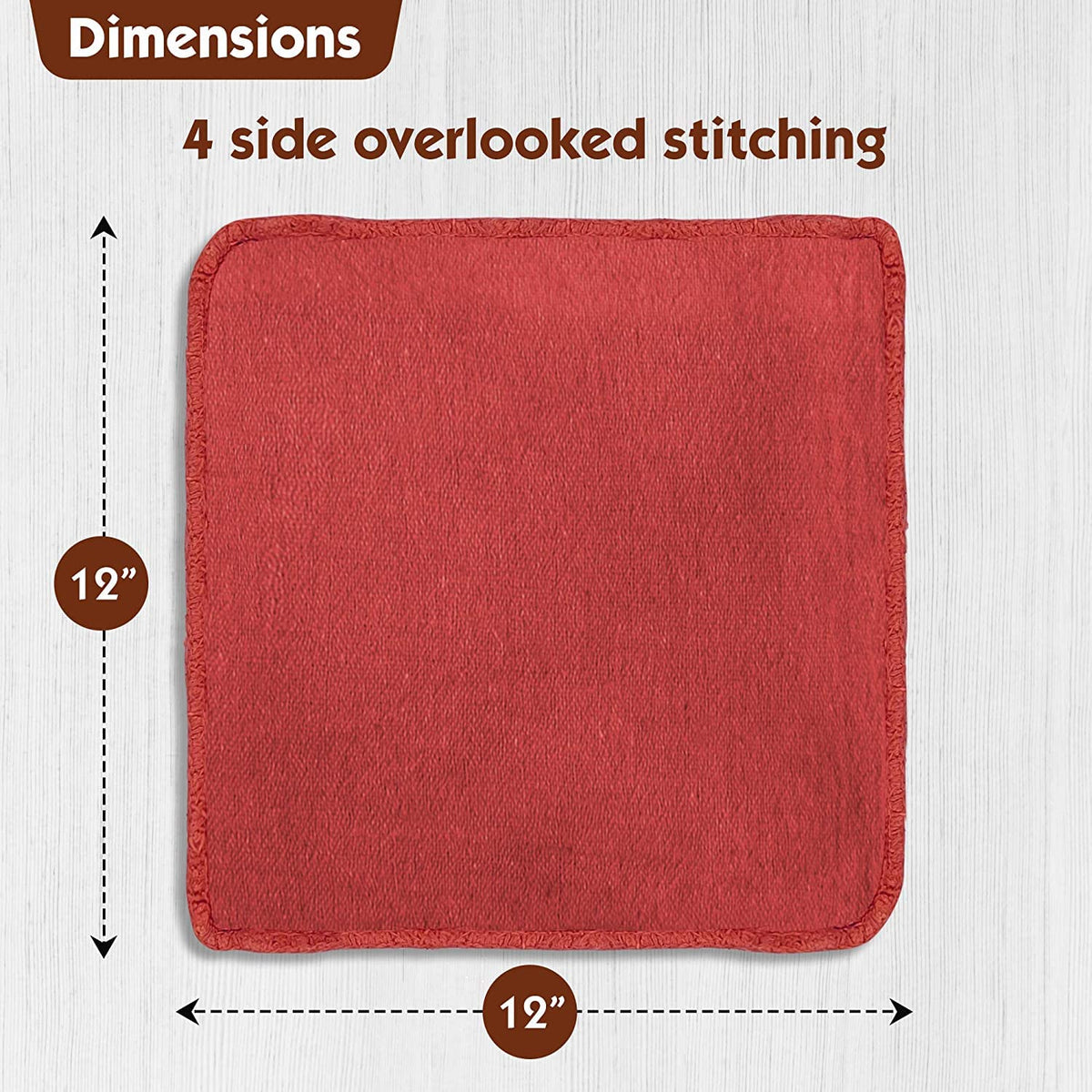 Nabob Wipers Auto Mechanic Shop Towels 500 Pack Bulk Shop Rags 100% Cotton Size 14"x14" Commercial Grade (500 Pack, Red)