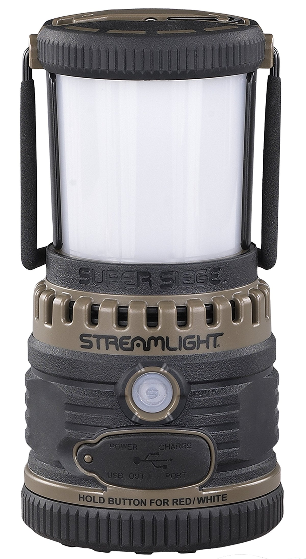 Streamlight 44947 Super Siege 1100-Lumen Rechargeable Lantern with 120-Volt AC Charger, Coyote
