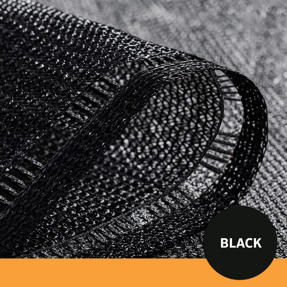Coolaroo Builder's Block Construction Privacy Screen - Heavy-Duty Tear Resistant Shade Fabric for Fence, Job Site, and Wind Protection, 6ftx100ft Roll, Black