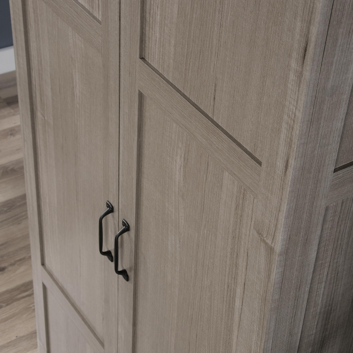 Sauder Select 71" Storage Cabinet, Pantry Cabinet Kitchen Storage with Adjustable Shelves, Bathroom Storage Cabinet, in Silver Sycamore