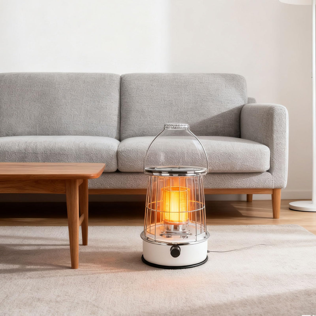 Portable 12000BTU Kerosene Heater, Non-Electric Indoor Outdoor Heater with 6L Tank 30H Burn Time for Garage, Camping, Emergency Heat