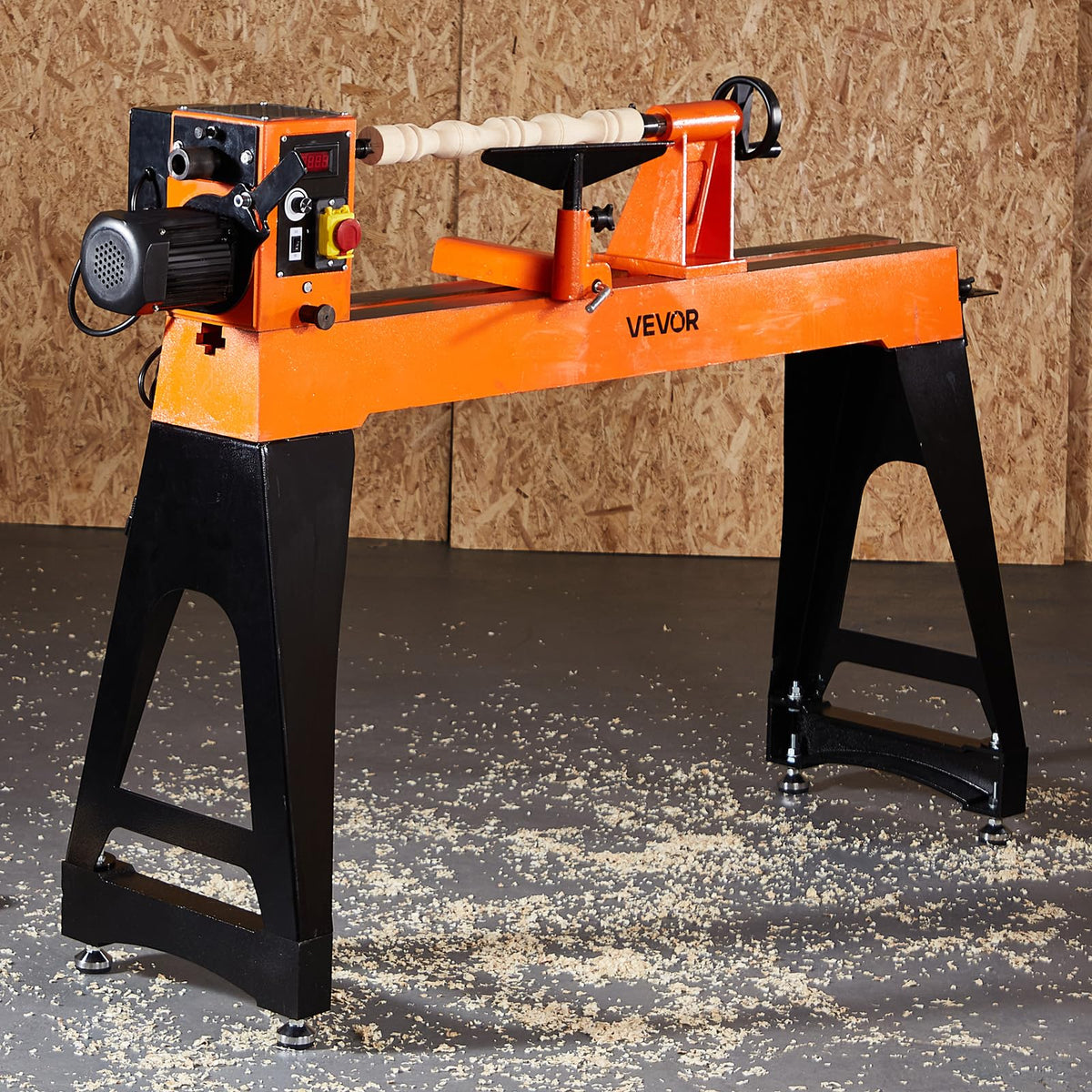 VEVOR 2 HP Wood Lathe, 18 x 40 Inches, 150–3200 RPM Variable Speed, Brushless DC Motor, Cast Iron Body, Tool Rest