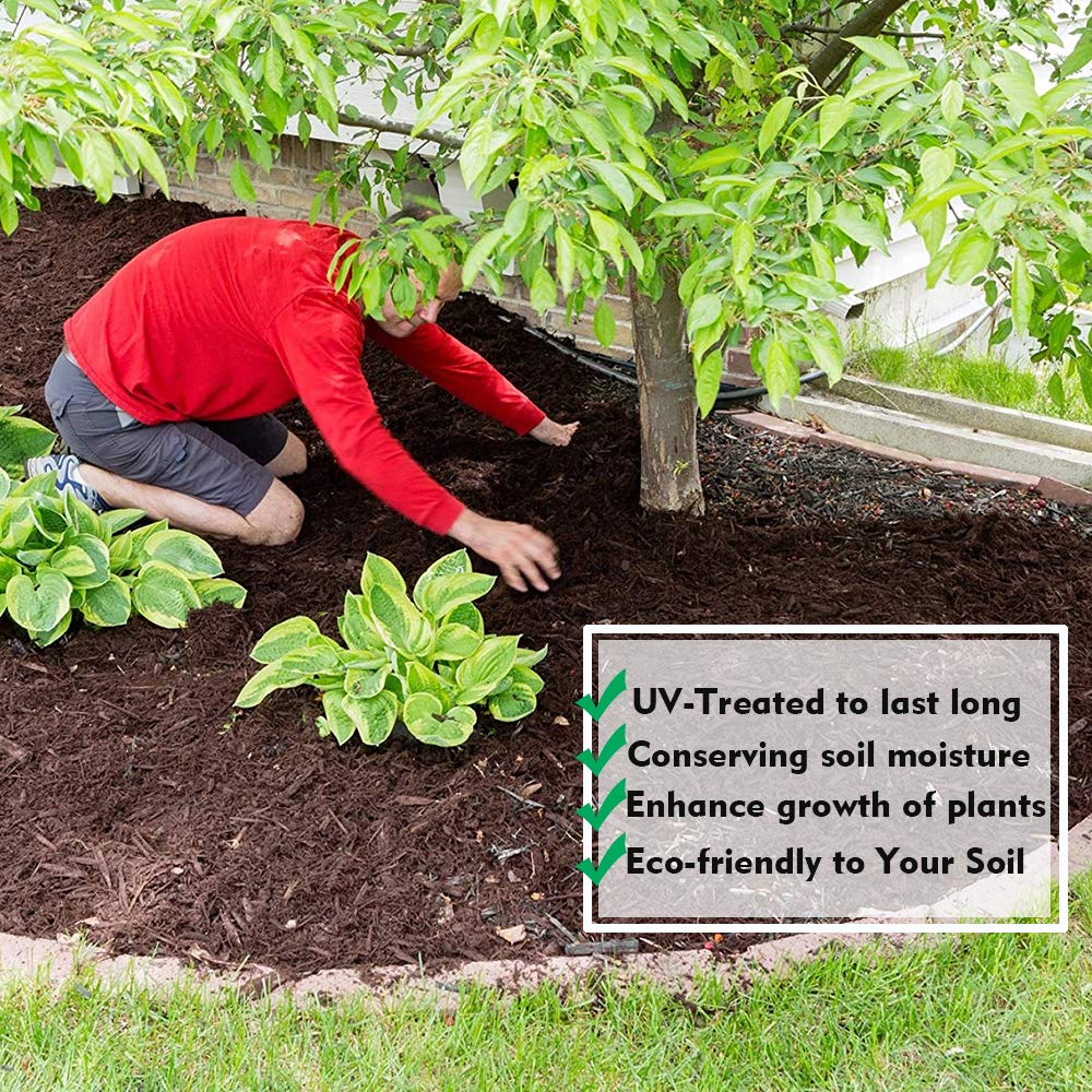 Kdgarden Premium 5oz Pro Weed Barrier Landscape Fabric Ground Cover Heavy Duty Commercial Anti-Weed Gardening Mat, 6ft x 200ft, Black