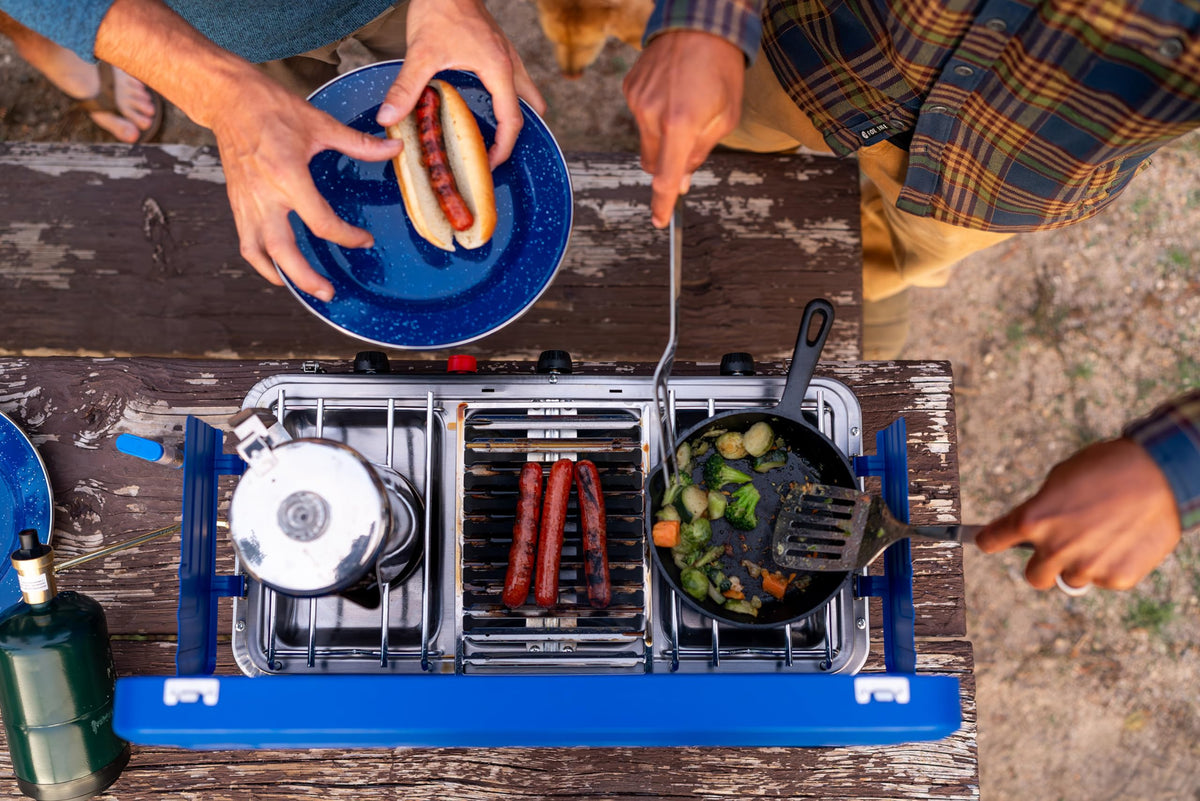Stansport 2-Burner Propane Stove with Grill (212-600-50)