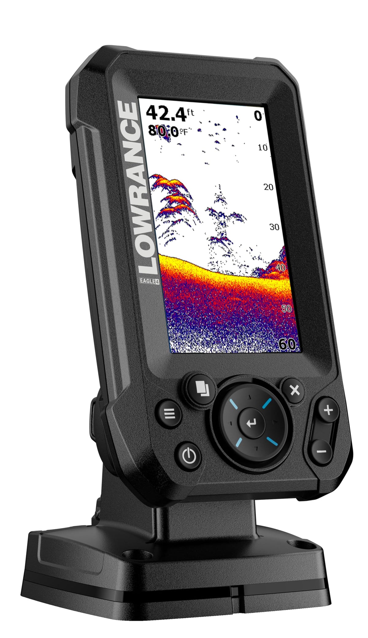 Lowrance Eagle 4X FishFinder with Bullet Transducer, 4-inch IPS Portrait Screen, Black, 000-16110-001