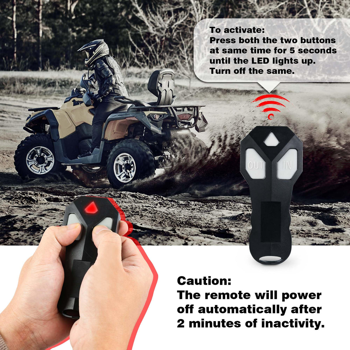 XPV AUTO 12V 4500 lb Winch Electric Winch for Towing ATV/UTV Off Road with Wireless Remote Control Mounting Bracket and Wired Handle,Waterproof IP67(Synthetic Rope)