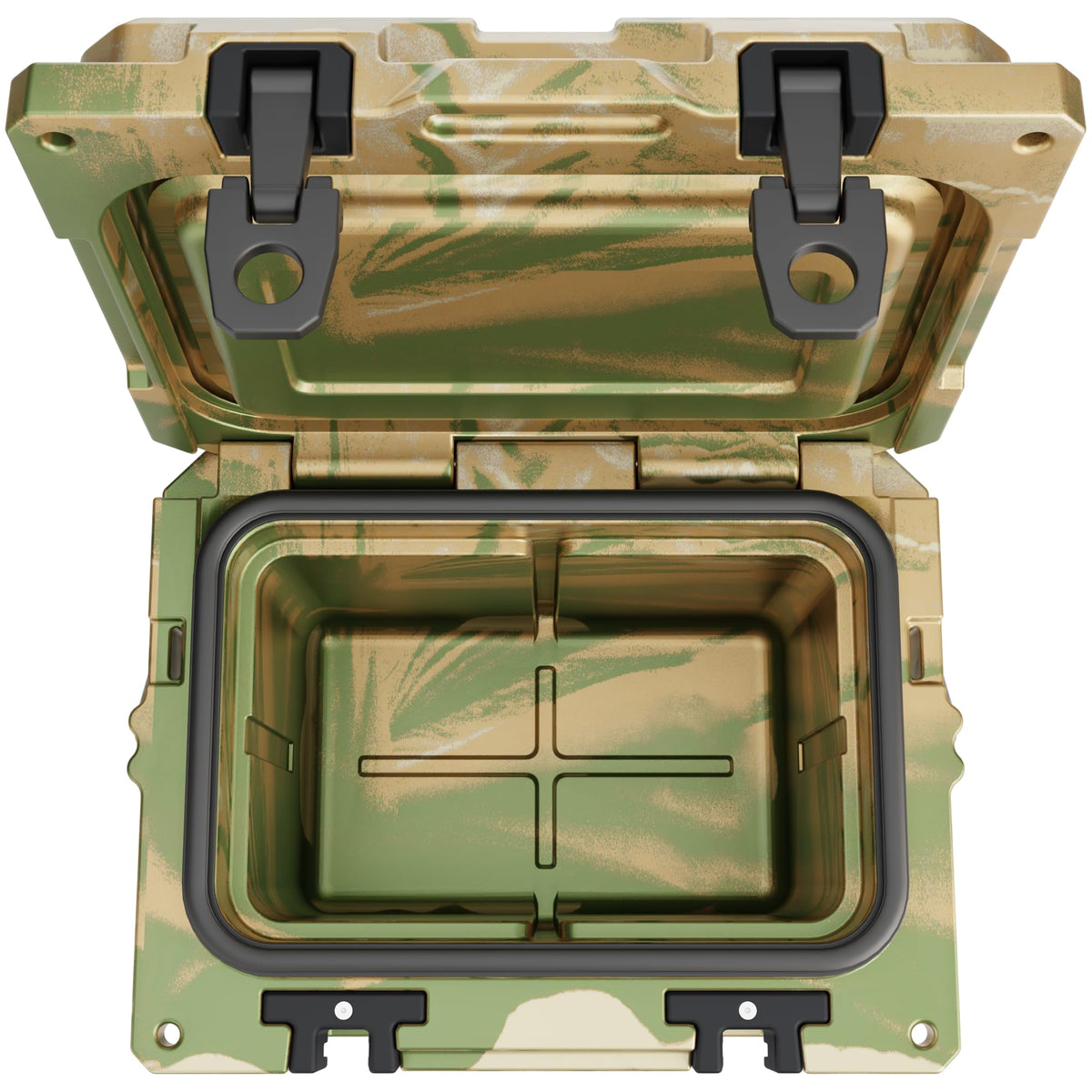 Cubix Outdoors, QuadraX 10QT Rotomolded Personal Small Cooler, Insulated Portable Hard Cooler Ice Chest, Holds Ice for 72 Hours for Outdoor Activities, 2 Built-in Cup Holders, Hunter Camo