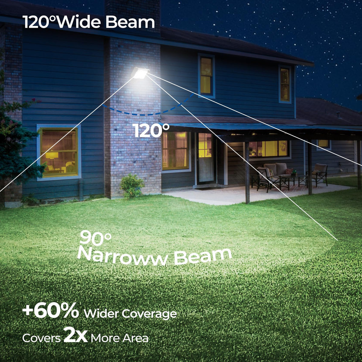 CINOTON 55W LED Flood Light 3CCT (3000K/4000K/5000K), 7700LM Dusk-to-Dawn Photocell Outdoor Security Lighting, 120V IP65 Aluminum Wall Pack for Porch/Barn, 180° Knuckle Mount, 2 Modes, ETL, 4 Pack