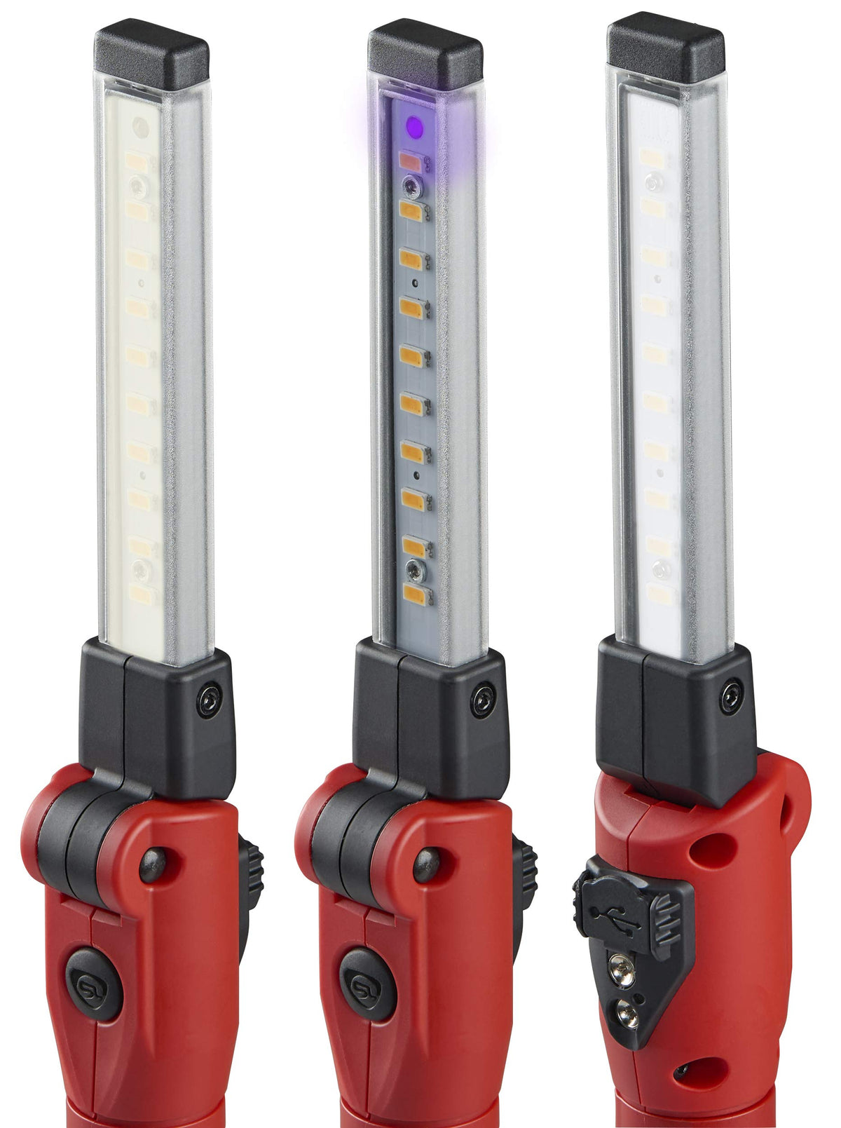 Streamlight 74854 Strion Switchblade 500-Lumen Rechargeable Compact Multi-Function LED Work Light with Color-Rite Technology and AC Piggyback Charger, Red