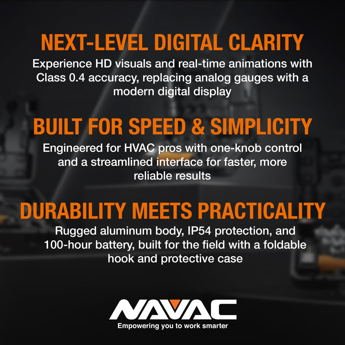 NAVAC N2DX FLEX-X Manifold Gauge Set -HD Color Graphic Interface, Digital Display, A2L Compatible, 72 Refrigerant Support, Rechargeable 100hr Battery, Durable Aluminum Body -Ideal for HVAC Technicians
