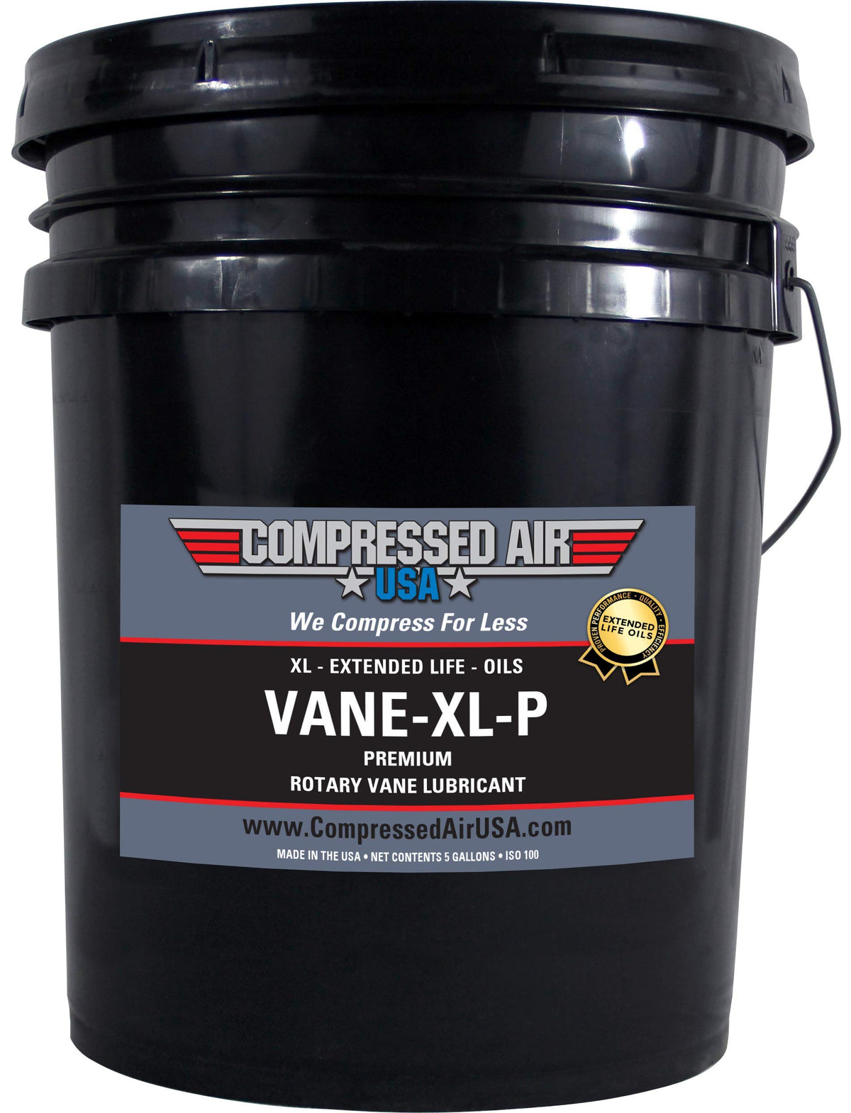 Premium Rotary Vane Air Compressor Lubricating Oil - CompressedAirUSA - XL - Extended Life Oils (5 Gallon)