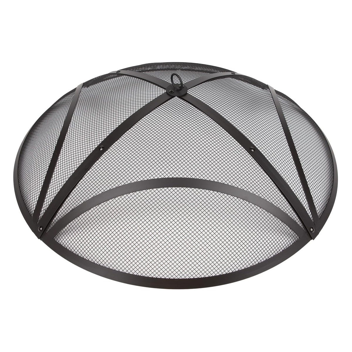 WeCooper 32In Reinforced Steel Round Fire Pit Screen Cover,Outdoor Patio FirePit Spark Screens,Heavy Duty Steel Mesh Fire Pit Ember Lid with Handle…