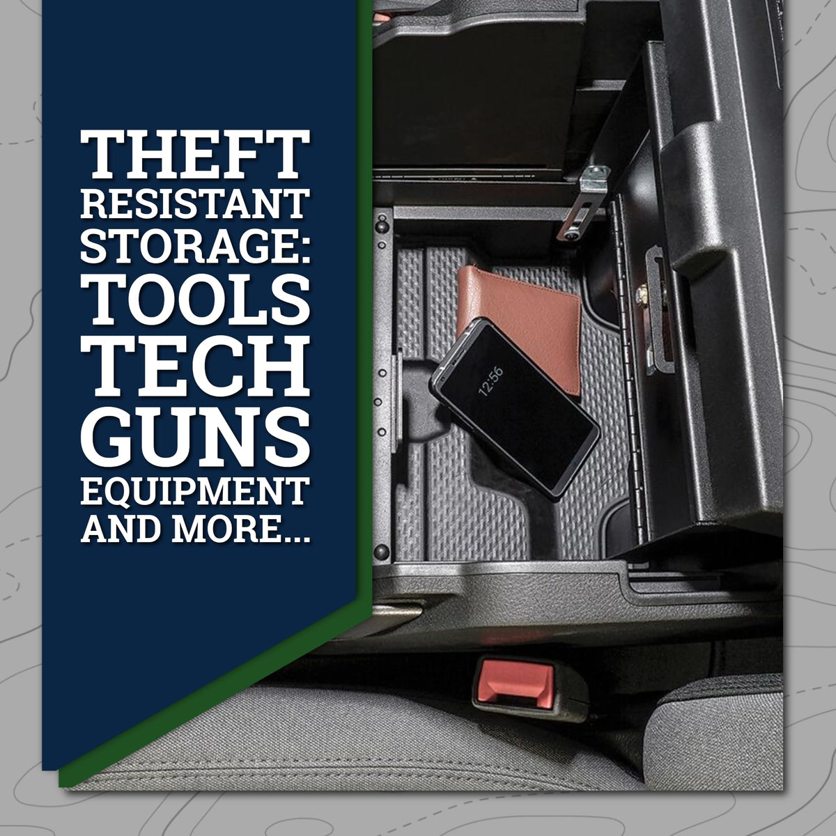 Tuffy Security Products Locking Console Safe – Keyed Lock – Compatible with RAM Sliding Tray Console (2019–2026) - Does NOT fit Limited or Longhorn