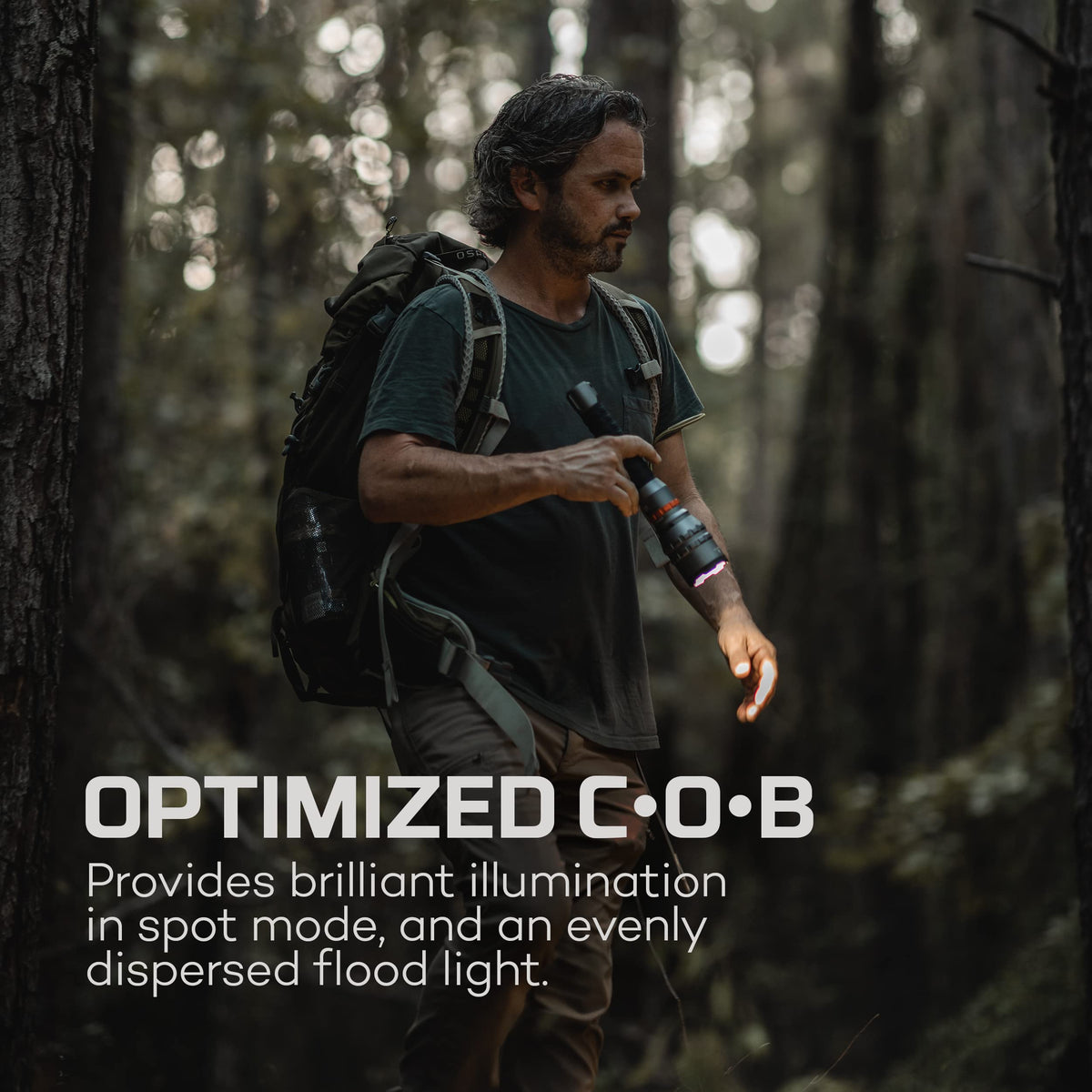 NEBO DAVINCI 12000 Handheld Flashlight | 12000 Lumens, 5 Light Modes, Rechargeable Waterproof Light for Hiking, Camping & Hunting, Tactical Self Defense Floodlight, Includes USB-C Charging Cable
