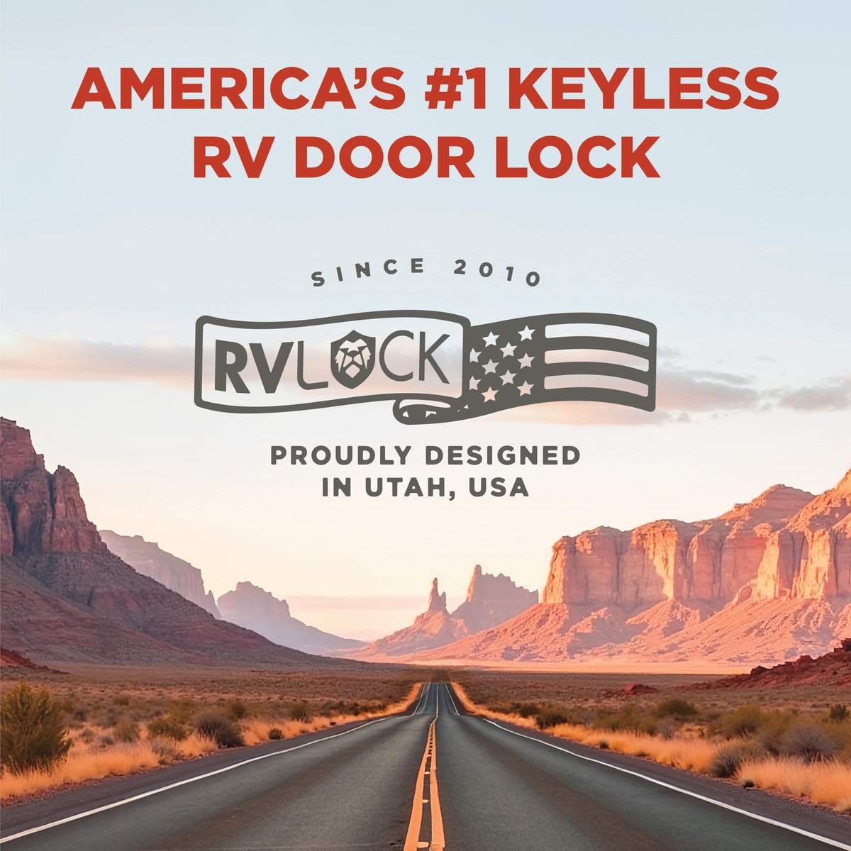 RVLOCK V4 Durable Metal RV Door Lock with Keypad and Remote, Premium Replacement for Trailers, Secure and Convenient Keyless Camper Door Lock Replacement, Patented Security Technology