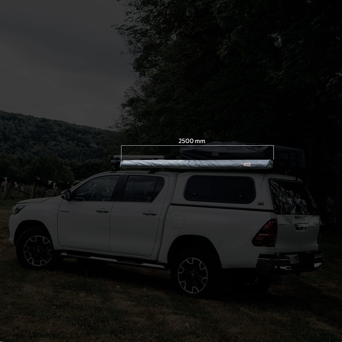 ARB 4x4 Accessories 814410 Retractable Awning with Led Light Strip Included 2500x2500mm 8.2 Feet, Ideal for Camping, Roadtrips, Outdoor Trips, Travel, Expeditions, RV, Camper, 4x4 and SUV