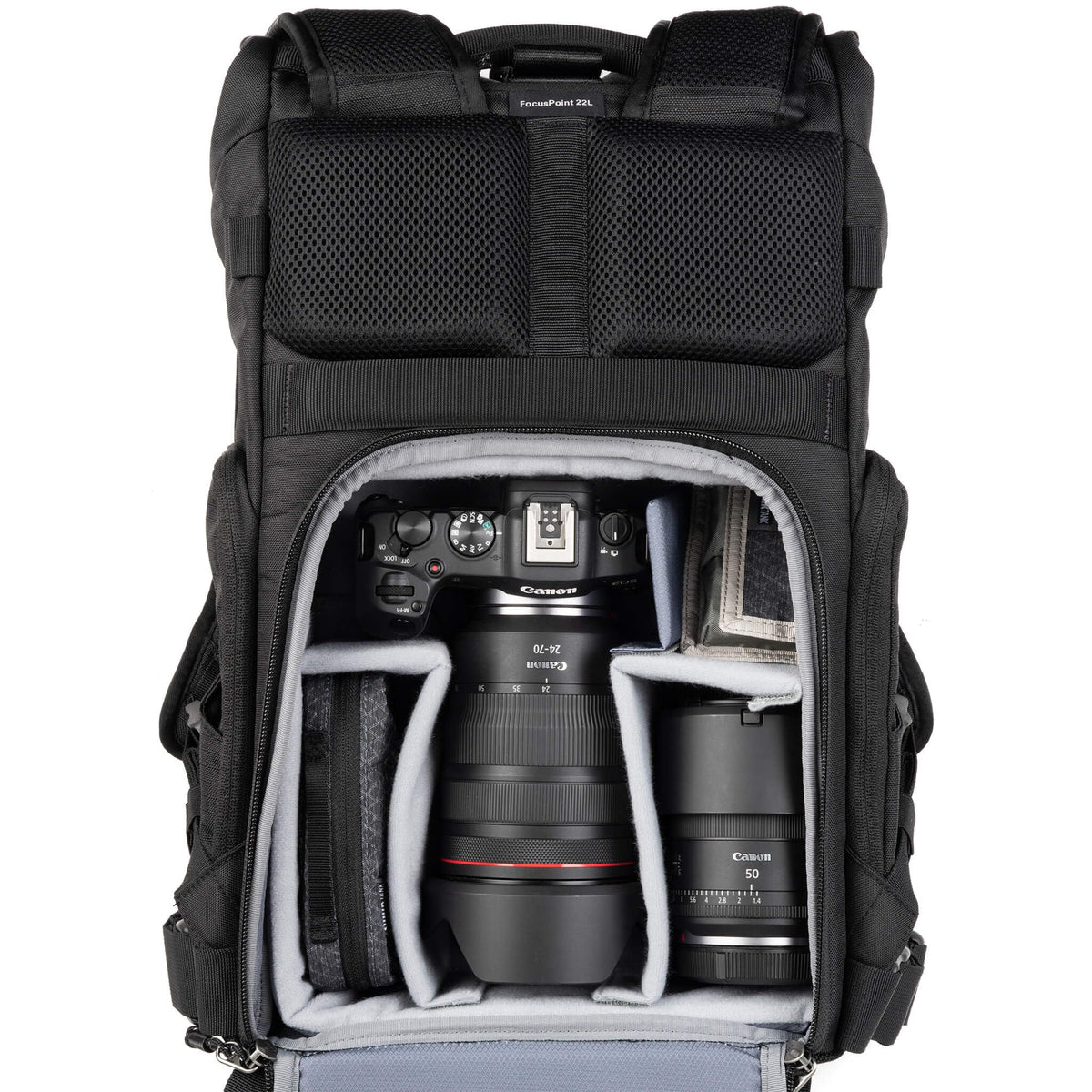 Think Tank FocusPoint 22L RollTop Camera Backpack - Greenway: Expandable Travel & Camera Backpack with Laptop Sleeve, Quick Side and Back Access, Rain Cover – Versatile Photography & Travel Bag