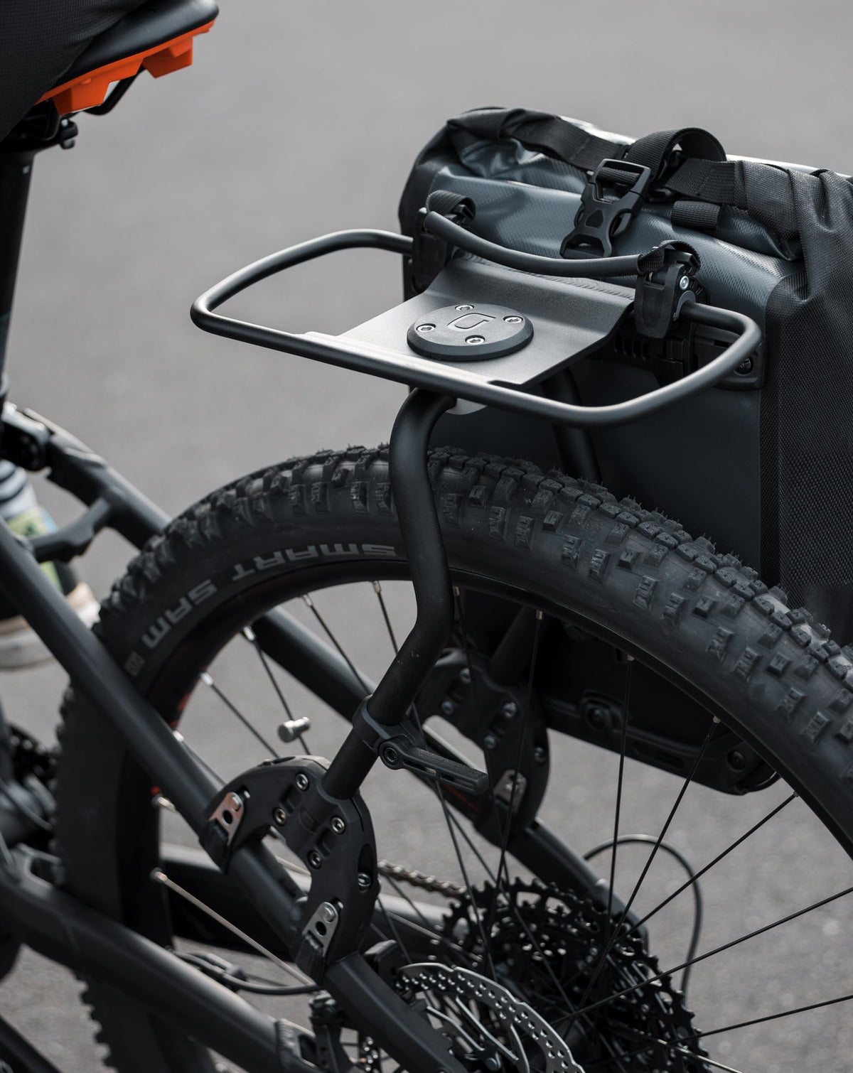 AEROE Spider Pannier Rack, Fits Mountain Bikes E MTB, Electric Mountain Bikes, Gravel. Easy Install & Use, Fits Any Brand Pannier Bag & Rack Trunks, Holds 35Lbs