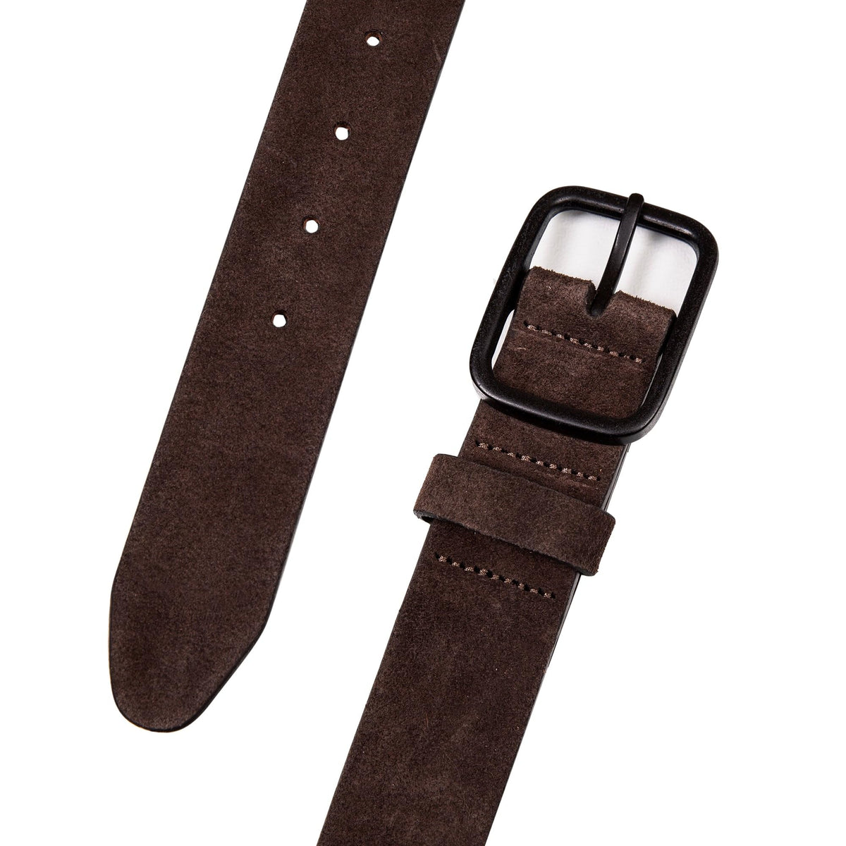 Lucky Brand Men's Jeans Leather Belt | Classic | Casual | Everyday | American Heritage | Genuine Leather | Metal Buckle, Distressed Suede - Brown, 40 Inch