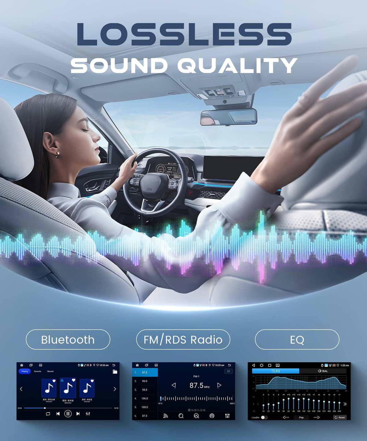 Rimoody 4G+64G Android Car Stereo for Ford Expedition 2007-2014 (Manual A/C) with Wireless Carplay Android Auto Radio, 9'' Touchscreen Head Unit GPS 5G-WiFi Bluetooth FM/RDS EQ-32 Backup Camera SWC