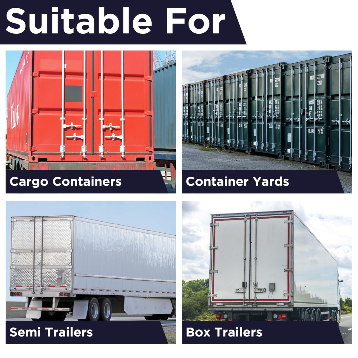 Shipping Container Lock with Combination | Cargo Van and Semi Trailer Door Lock Heavy Duty | Sea & Box Trailer Door Locks - Combi Shipping Container Locks Heavy Duty