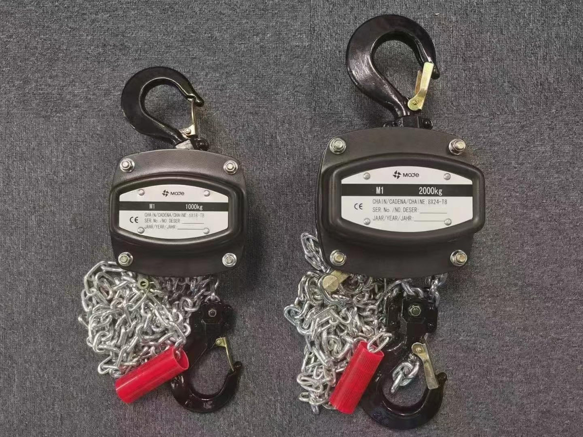 Mode Manual Hand Lifting Chain Block Hoist 2 Pieces 1TON 2200LBS Capacity with 30ft. Chain¡