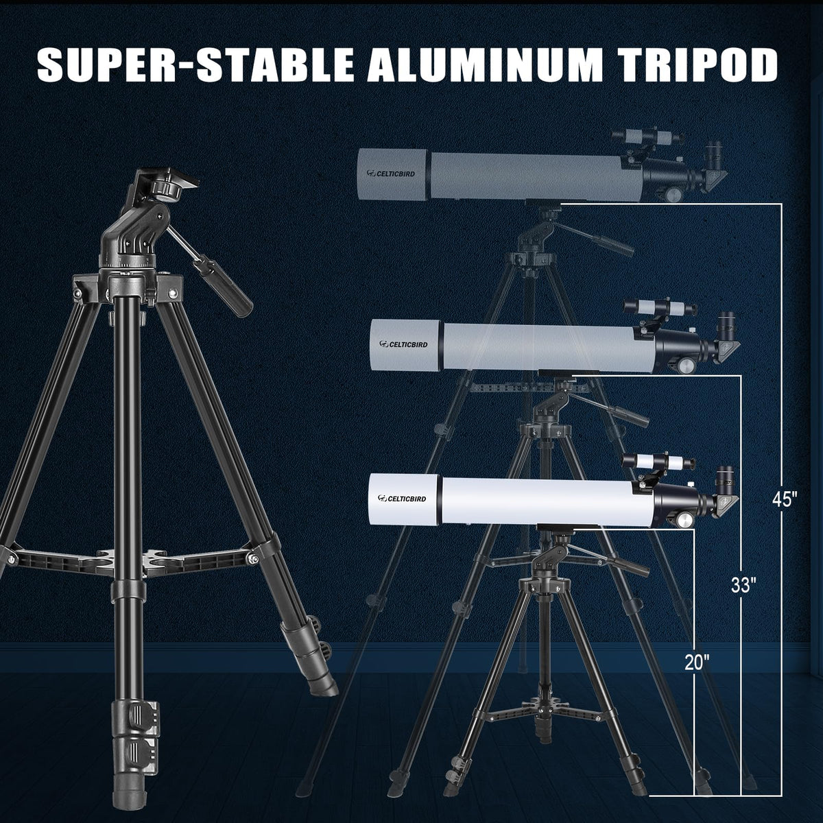 Celticbird Telescope for Adults Astronomy Beginners, 80mm Aperture 800mm Refractor Telescopes for Adults High Powered with AZ Mount, Carry Bag, Phone Mount