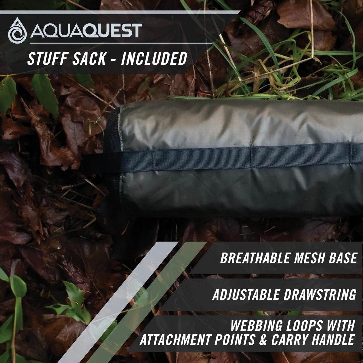 AquaQuest Guide Tarp – Ultralight Waterproof (5,000 mm) Seam‑Taped 40D Ripstop Rain Fly for Backpacking, Stealth Camping & Thru‑Hiking – 13×10 Olive Drab