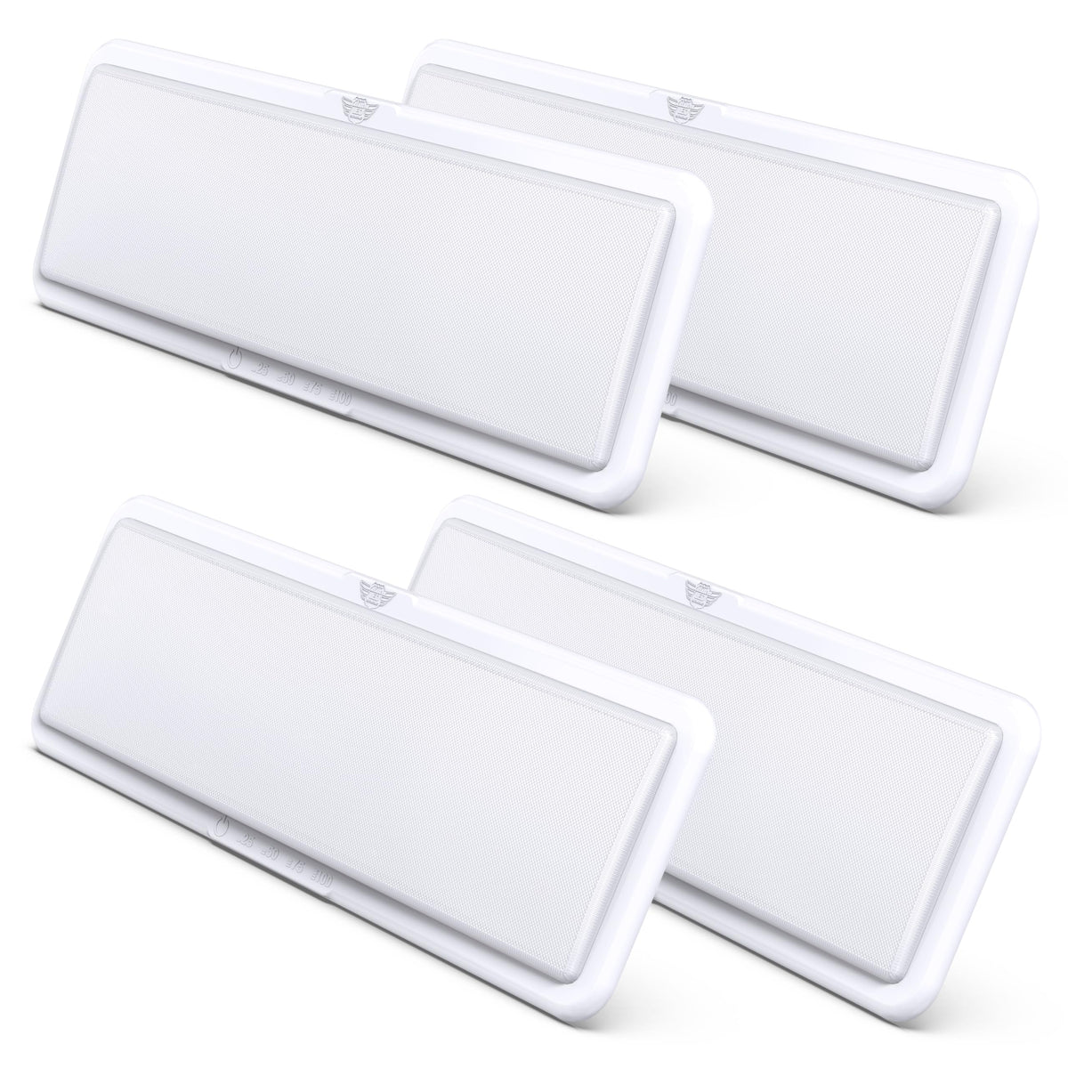 Leisure LED RV LED Ceiling Light Fixture 20" x 6.5" -1450 Lumen with Touch Dimmer Switch Interior Lighting for Car/RV/Trailer/Camper/Boat DC 12V Natural White 4000-4500K (4-PACK)