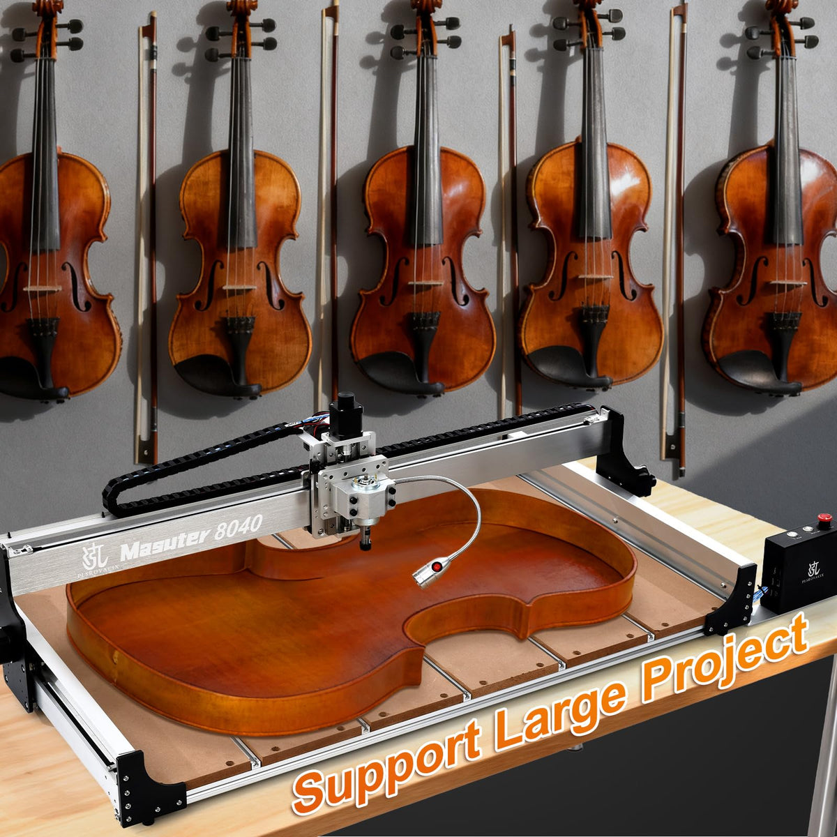 PLSROVACIX CNC Router Machine 800x400mm, 3 Axis Milling and Engraving Kit with 300W Spindle, Closed-Loop Stepper Motors, Ball Screws & Linear Guides, <±0.03mm Accuracy for Wood Acrylic Metal Aluminum.