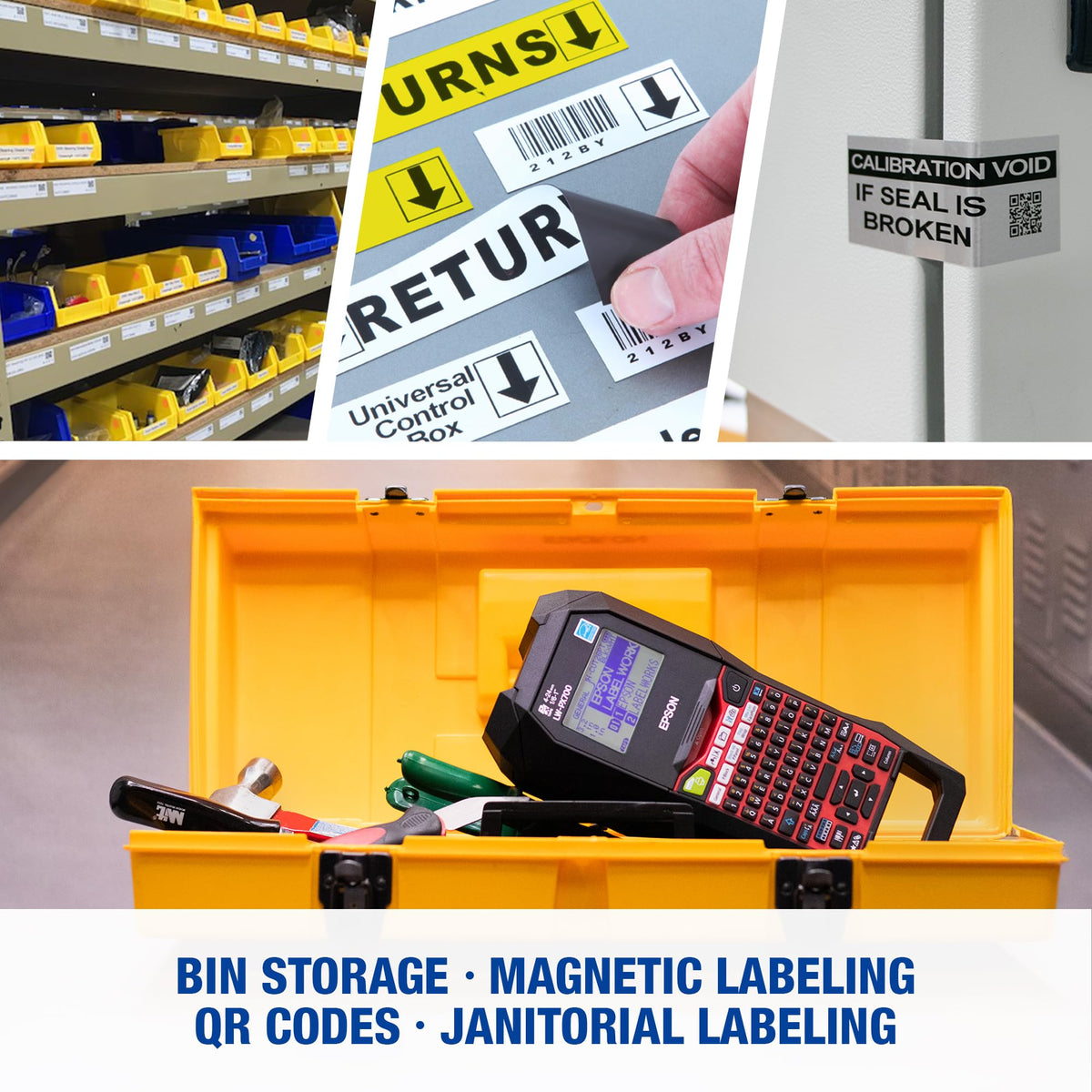 LABELWORKS Epson LW-PX700 Industrial Label Maker Kit - Compatible with Large Variety of Tape Types, Portable Handheld Label Printer